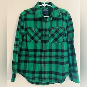 Polo Ralph Lauren Boys Plaid Flannel Button Down Shirt.  Size 6.